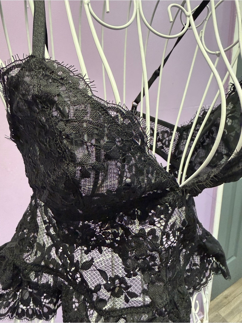 Victoria’s Secret Black Lace Bralette Camisole – Women Intimates